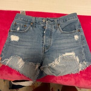 Levi Light Wash Denim Shorts